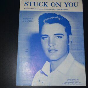 Elvis Presley Sheet Music Folder, “Stuck On You”, Copyright 1960